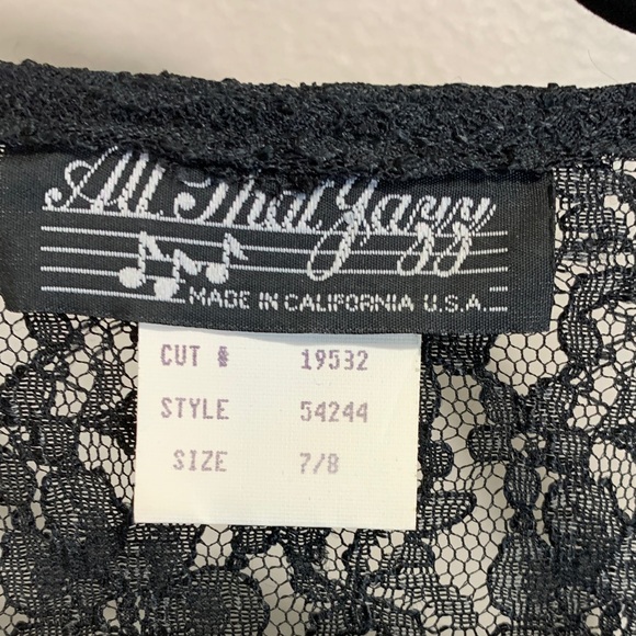 Vintage 1980’s All that Jazz Black Long Sleeve Lace Dress - Picture 2 of 8